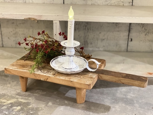 CANDLE HOLDER WHITE WASHED